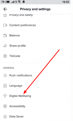 יש ללחוץ על "Digital Wellbeing".